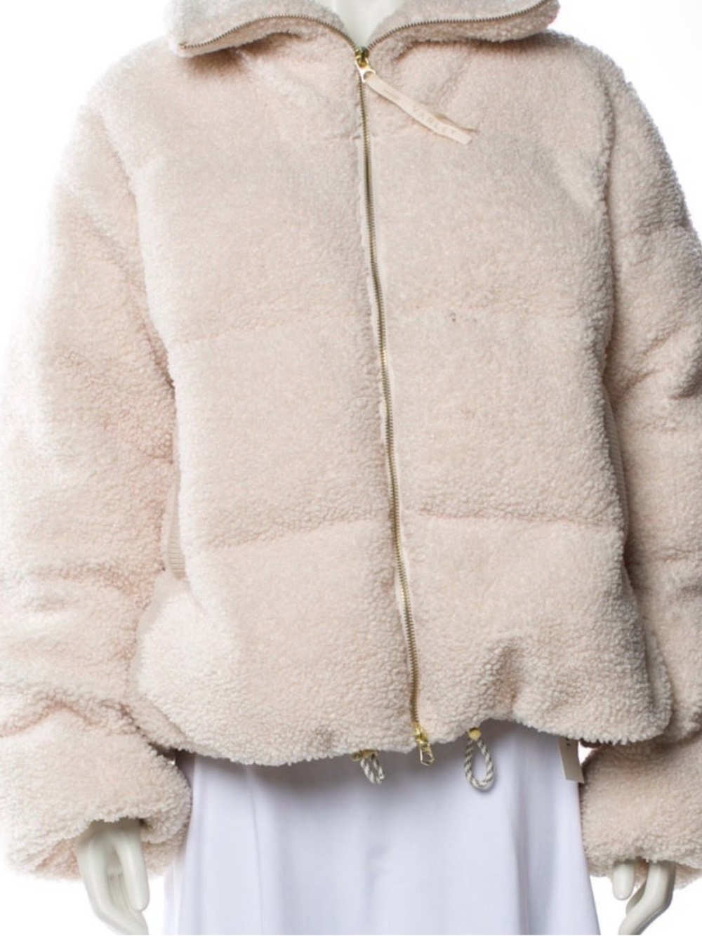 Varley Cream Plush Sherpa Zip Jacket